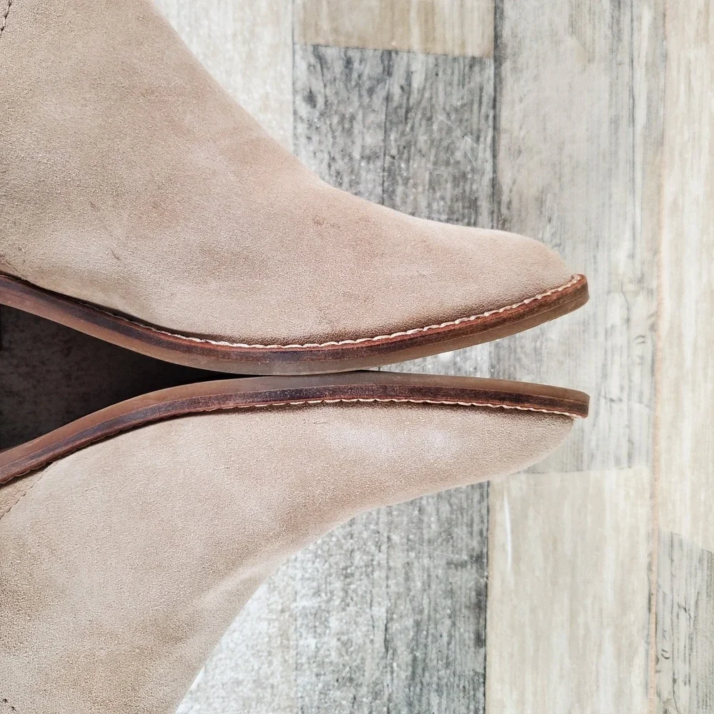Lucky Brand Fitina Womens Booties Sz 11 M‎ Oiled Suede Back Zip Round Toe Boots
